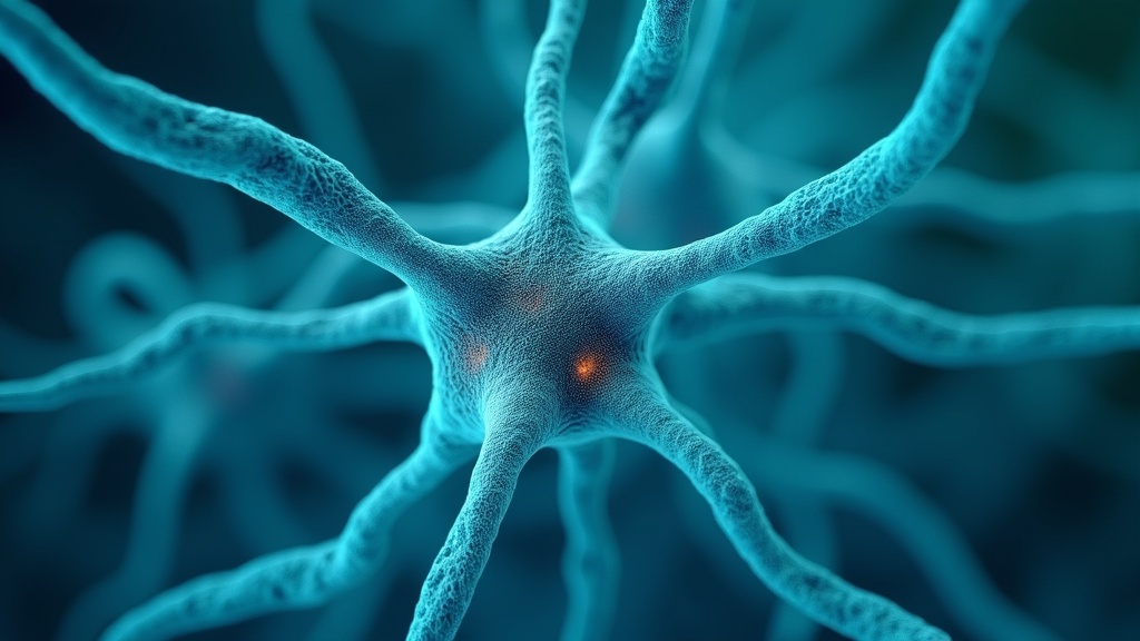 microscopic view of neurons and brain tissue